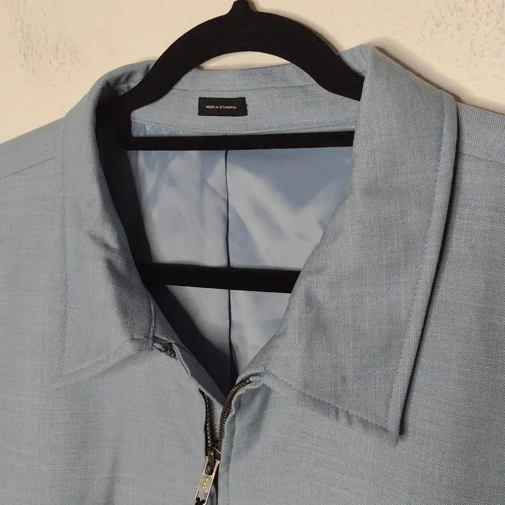 NWT J.Ferrar Men's Light Blue/Slim Stretch Jacket Size XXL